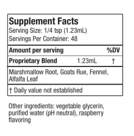 Dairy Duchess supplement facts