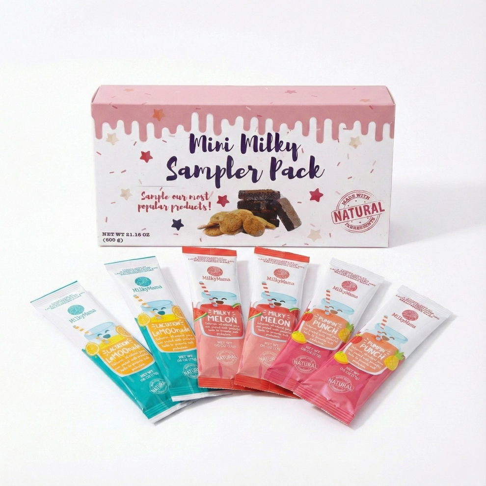 Milky Mama Mini Milky Sampler Pack and drink mixes