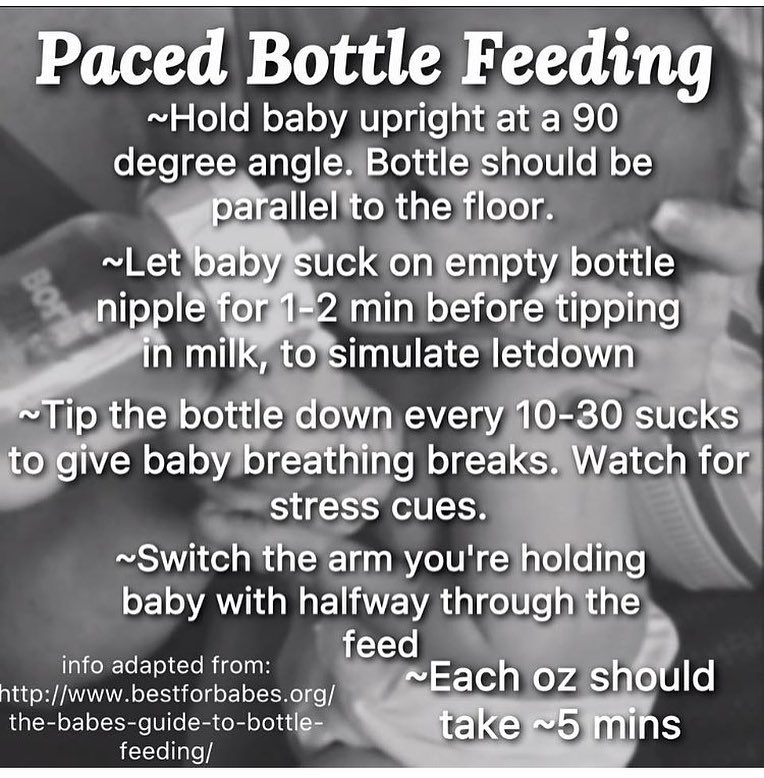 Paced Bottle Feeding Tips